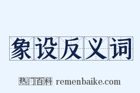 象设反义词是什么意思的图片